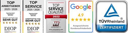 Auszeichnungen und Zertifizierungen der Digital Beat GmbH